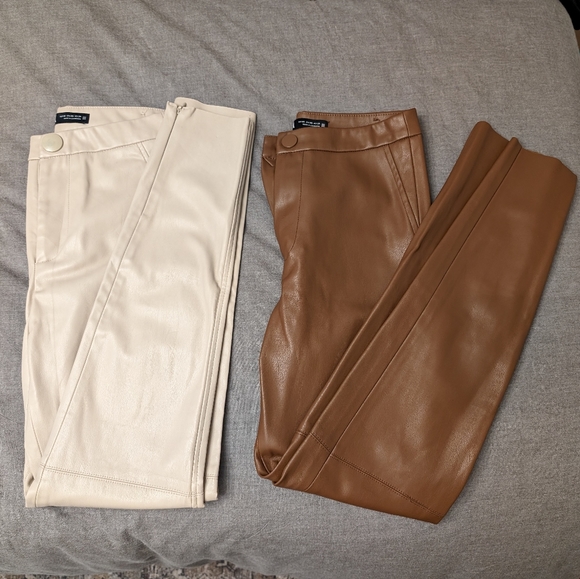 Zara Faux Leather Skinny Pants - Picture 1 of 9